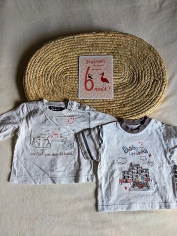 Tee shirts neufs 6 mois