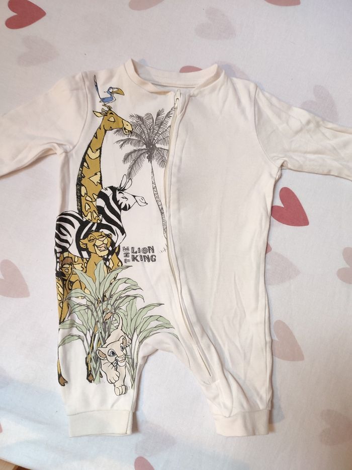 Lot de 2 pyjamas une pièce - bébé mixte - le roi lion - 0/3 mois - Neuf - Disney baby x Primark - photo numéro 4