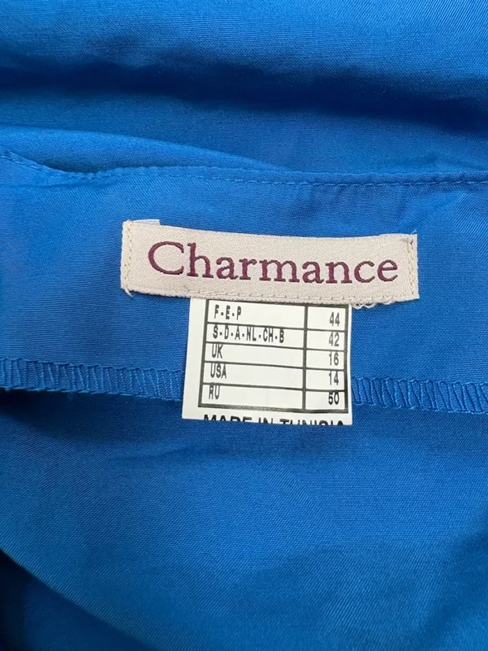 Tunique vintage Charmance | Bleu | Taille 44 - photo numéro 3