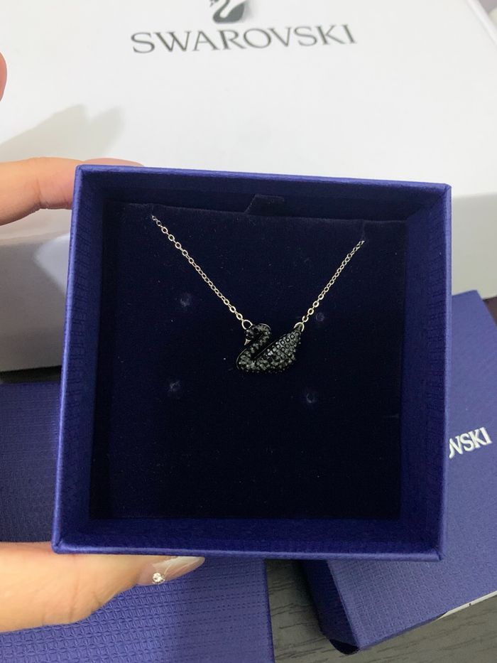 Cygne noir collier Swarovski - photo numéro 3