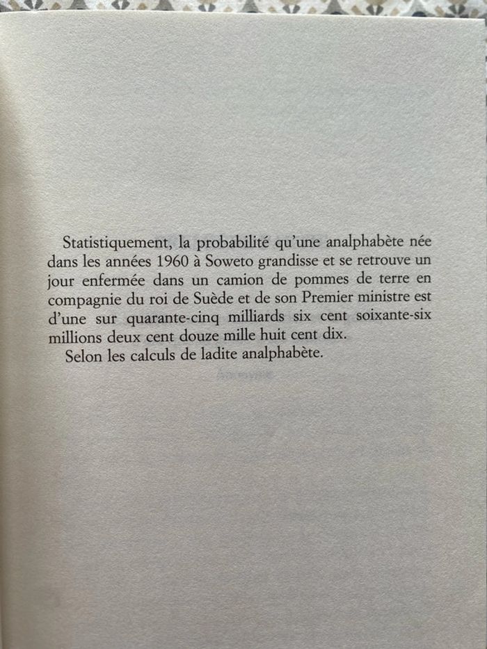 L’analphabète qui savait compter de Jonas Jonasson - photo numéro 3