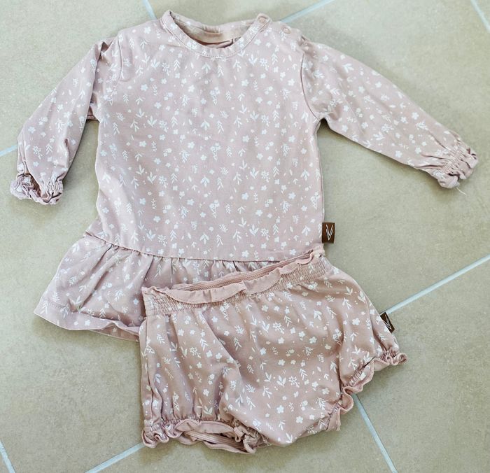 Ensemble tunique +shorty culotte coton 6 mois / 68cm