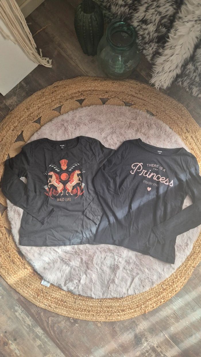 Lot de 2 t-shirt manches longues Kiabi 🌻 12 ans