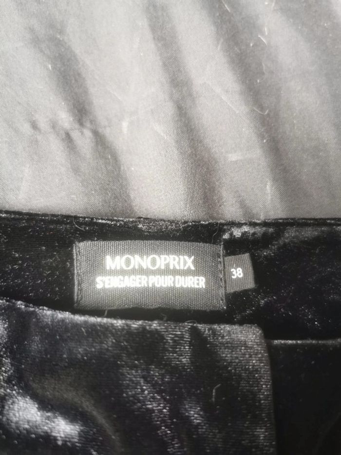 Pantalon velours satiné noir Monoprix - photo numéro 4