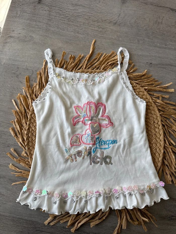Débardeur à sequins 8 ans fille
