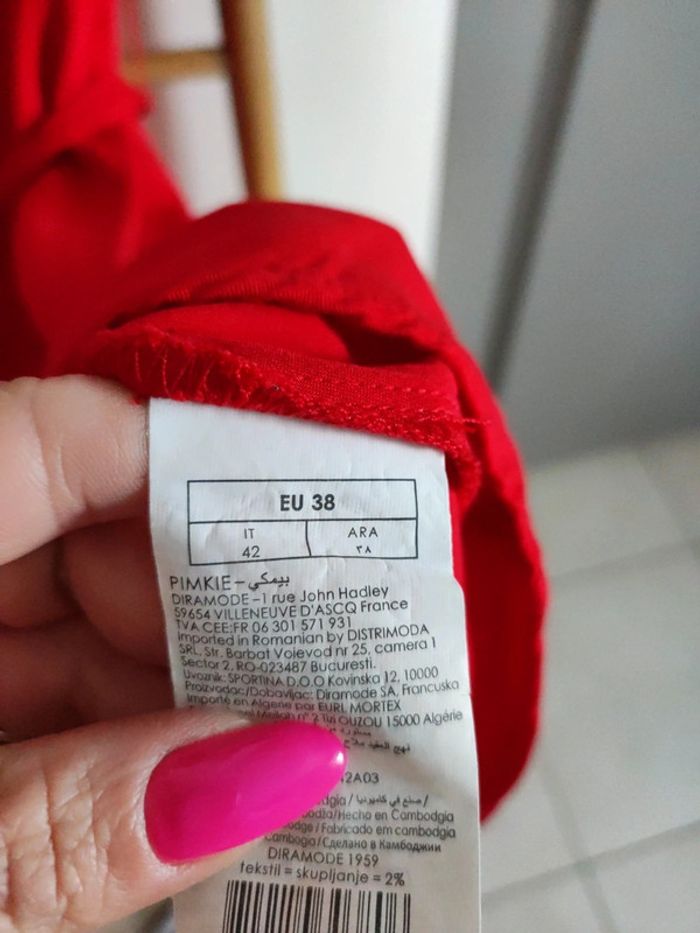 Robe manche courte avec ceinture - photo numéro 3