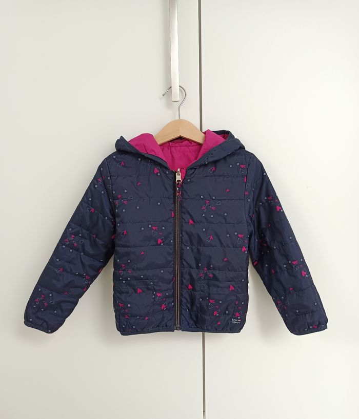Manteau réversible Terre de Marins 5 ans – bleu marine et rose