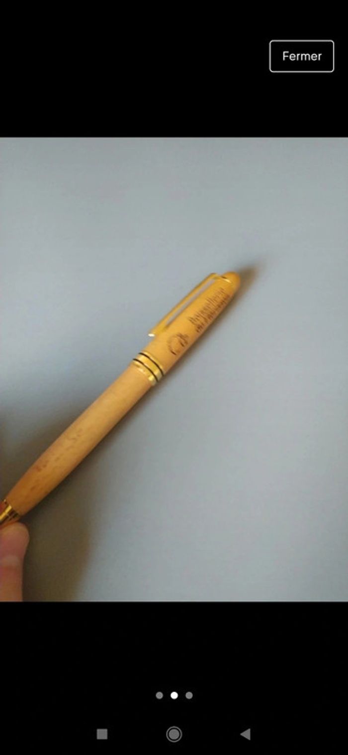 Stylo en bois boissellerie du hérisson artisanal - photo numéro 2