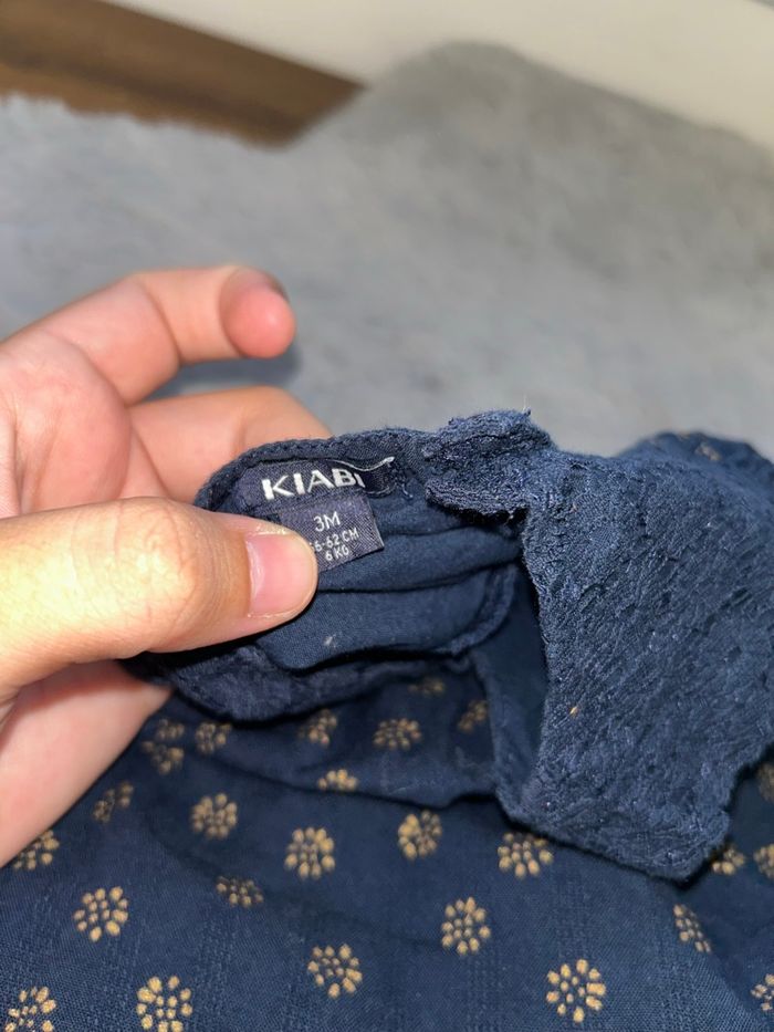 Jolie robe bleu foncé - 3 mois - Kiabi - photo numéro 4