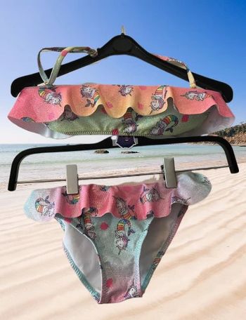Maillot de bain 2 pièces irisé licornes taille 9/10 ans  - Yes!DoKid's