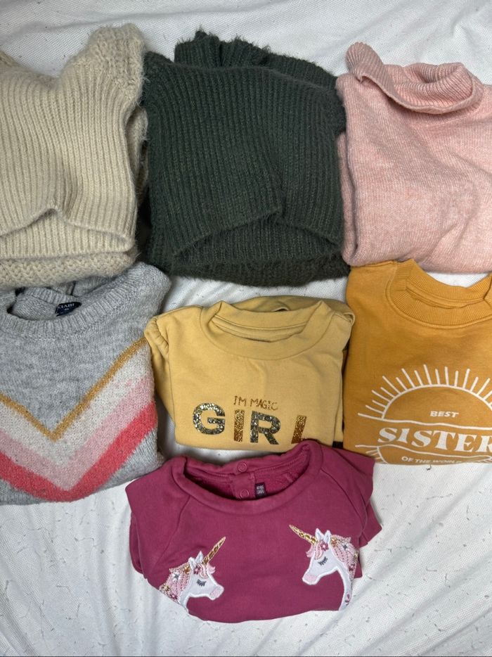Lot de 7 pulls/sweats/col roulés Kiabi & Sergent Major