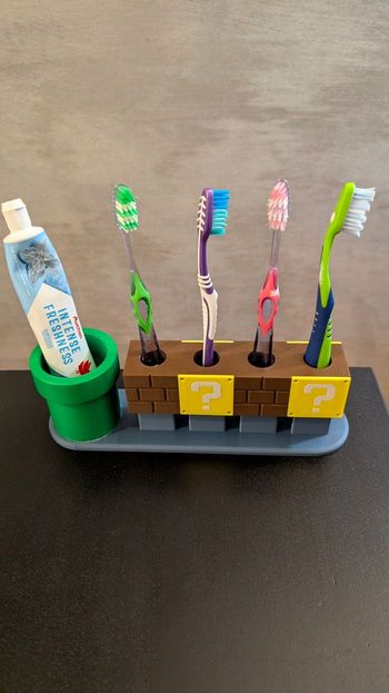 Porte brosse a dents 3d