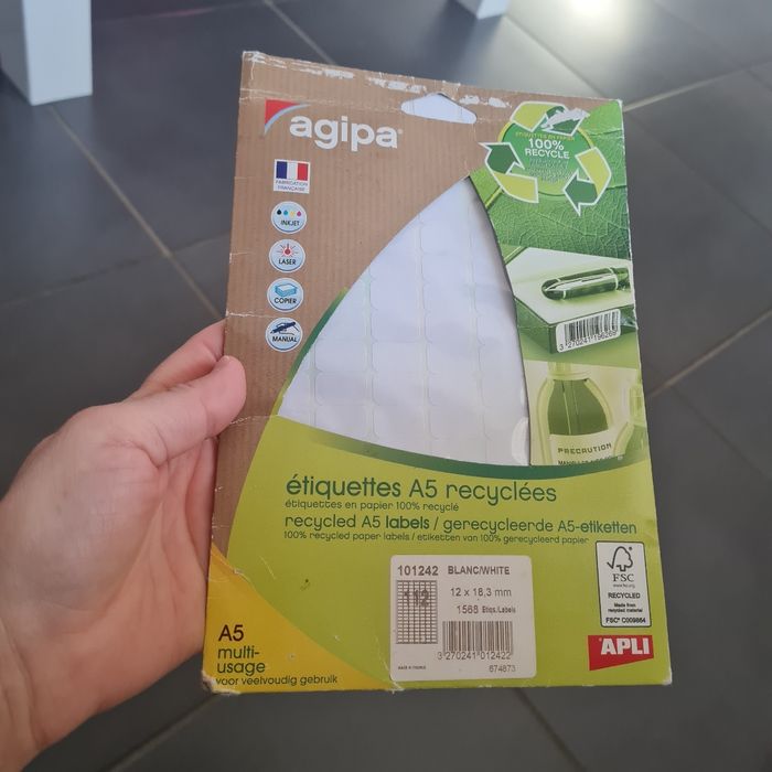 Étiquettes agipa a5