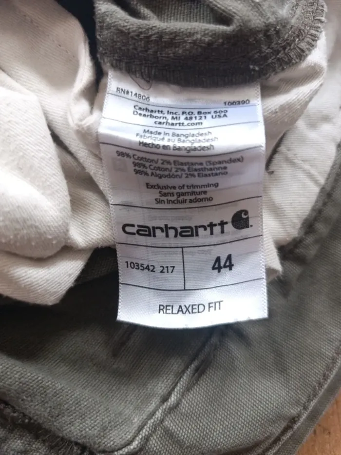 Short jean Carhartt Workwear relaxed-fit Carpenter W44 - photo numéro 6