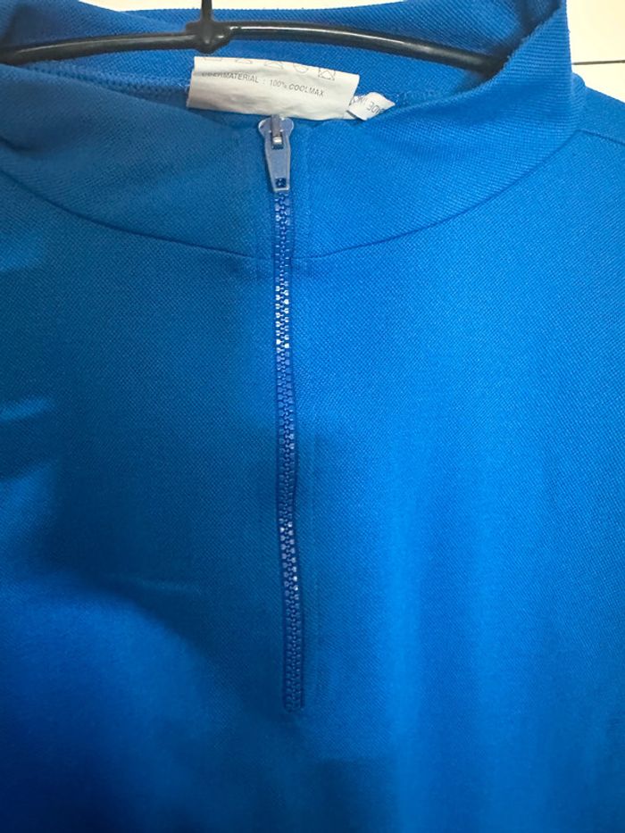 Jeantex - Maillot cyclisme bleu - photo numéro 4