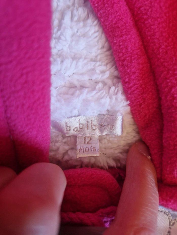Jolie manteau rose fille babibou 12 mois - photo numéro 5