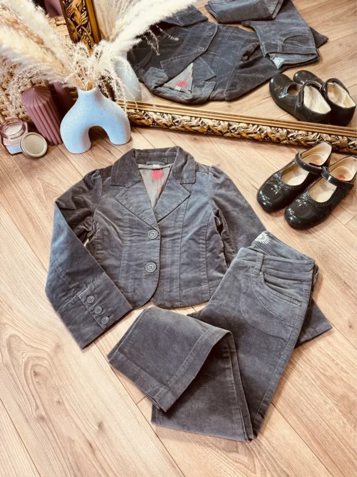 Taille 8 ans veste fille No no gris * chic * 🌸
