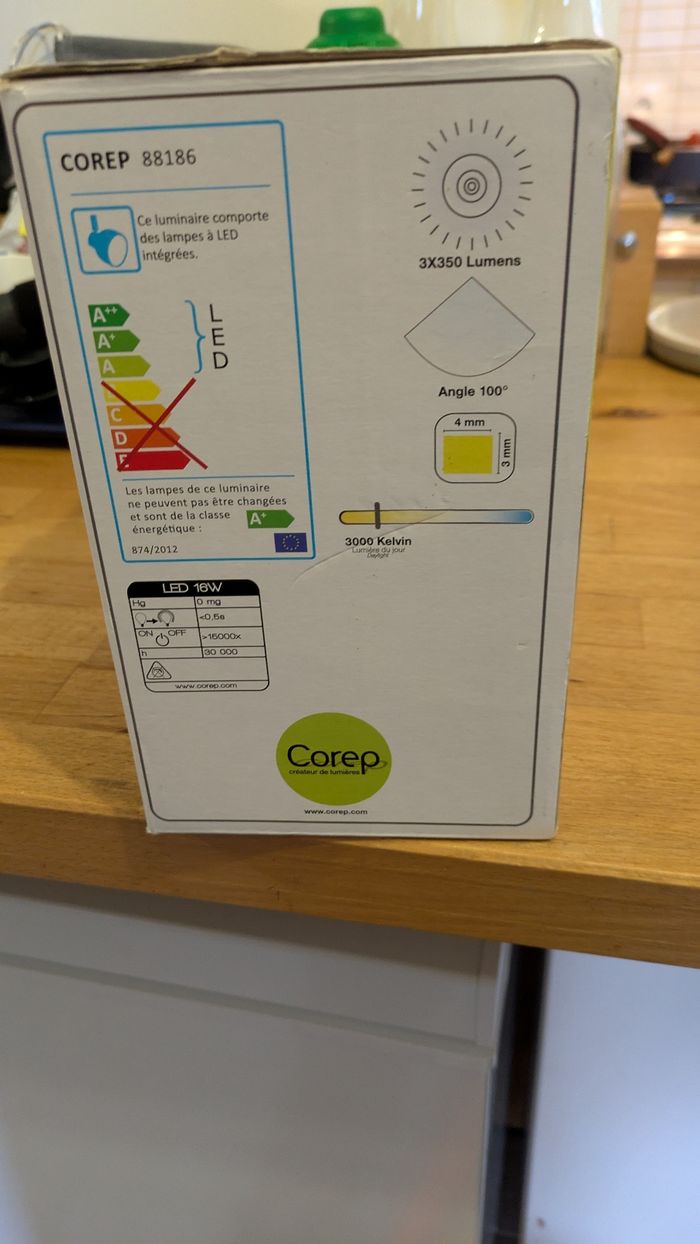 Luminaire gris - photo numéro 3