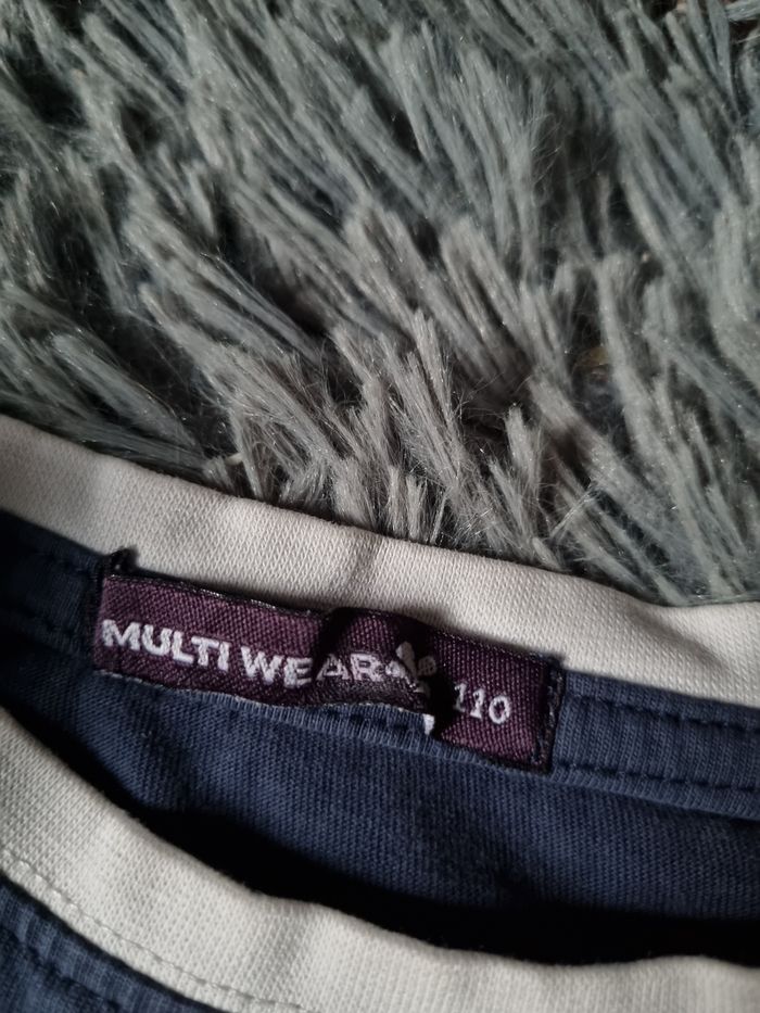 T-shirt marine avec écriture Football 5ans - photo numéro 3