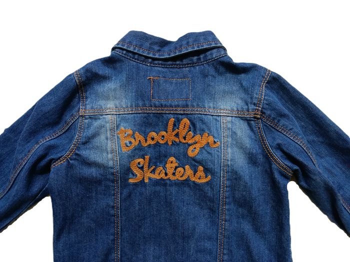 Veste en jean bleu marine effet délavé. Tape à l'oeil. Taille 2 ans. 86 cm - photo numéro 5