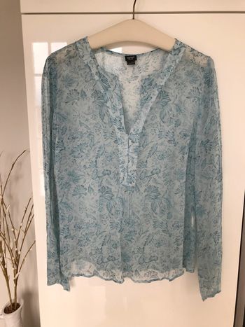 Tunique à manches longues en voile bleu