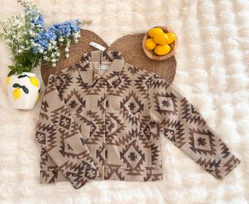 Veste à motifs beige et marron Molly Bracken taille M