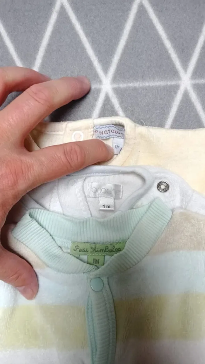 đŠ Lot 4 pyjamas hiver + 2 bodies manches longues, bĂ©bĂ© garçon 1 mois - photo numĂ©ro 8