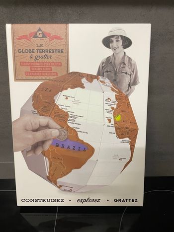 Puzzle globe terrestre à gratter