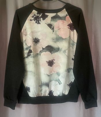 Pull »Jennyfer »gris anthracite et fleuri