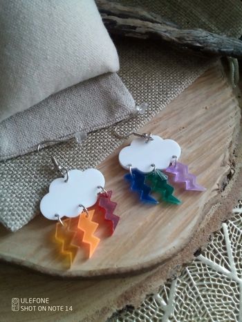 Boucles d'oreilles nuages d'orage