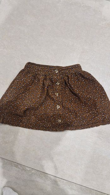 Jupe velours léopard 6 ans kiabi
