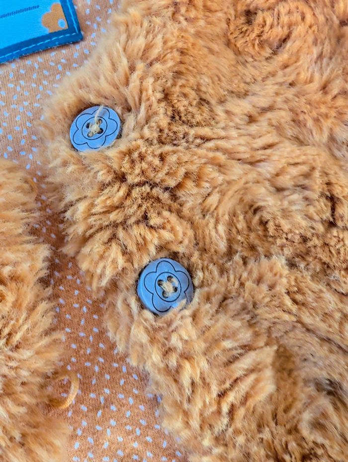 Ensemble fille 3 ans Orchestra sherpa fausse fourrure gilet short - photo numéro 2