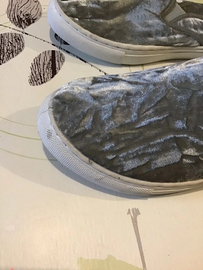 Paire de chaussures velours gris taille 38 - photo numéro 3