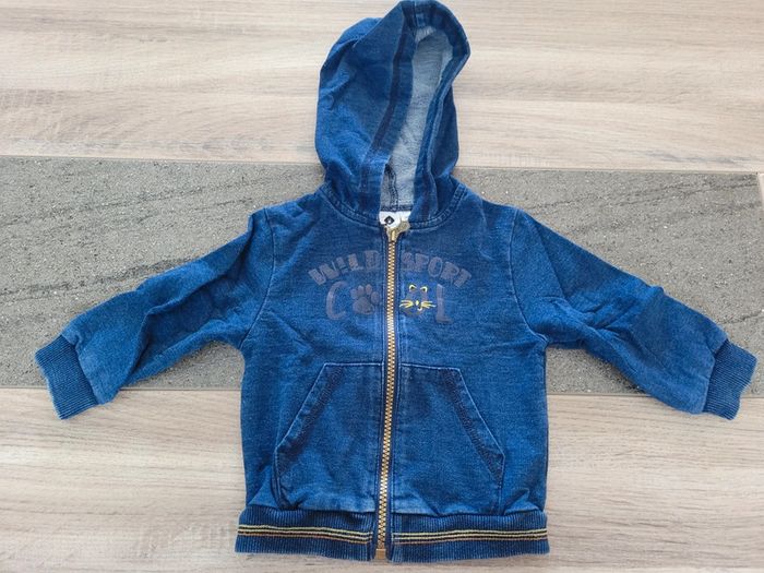 Gilet avec capuche - grain de blé 12 mois