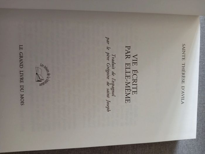 Livre Sainte Thérèse d'avila - photo numéro 4