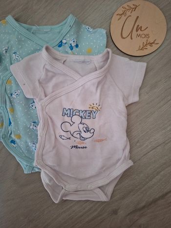 Lot de 2 Body Disney manches courtes