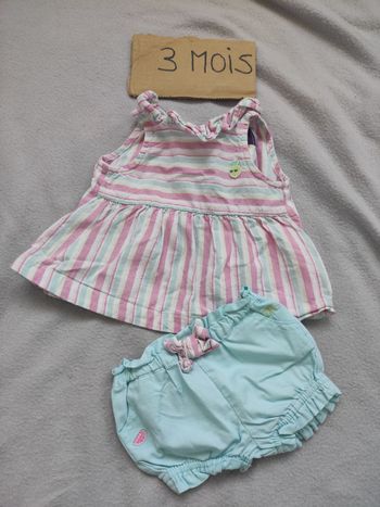 Ensemble bébé fille 3 mois sergent major