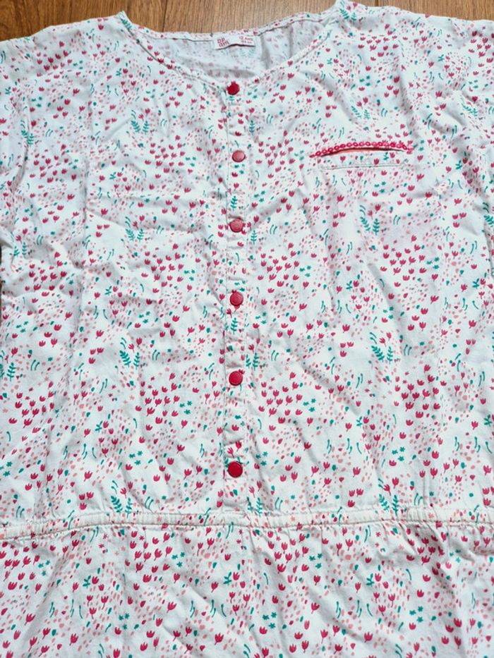 Robe d été blanche multicolore rose turquoise dpam taille 12 ans - photo numéro 3