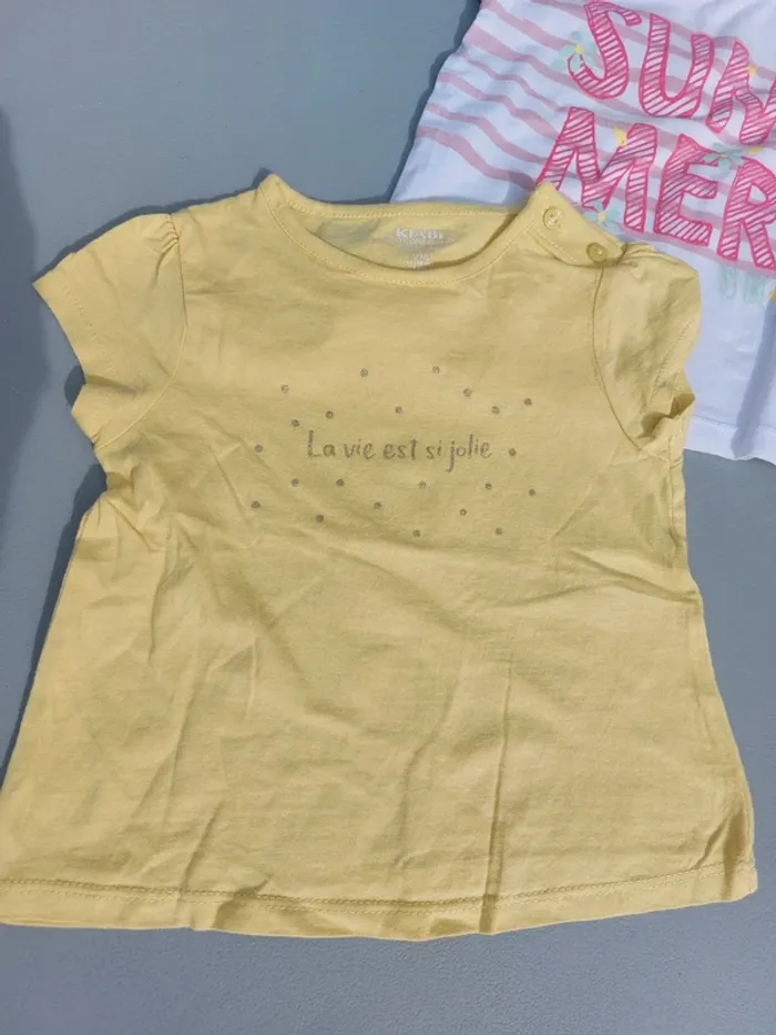 Lot 9 mois 6 t-shirts fille - photo numéro 4