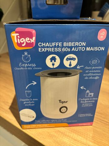 Chauffe biberon express tigex neuf jamais servi