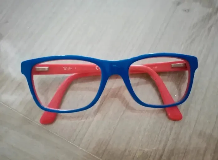 Paire de lunettes de vue Ray ban bleu rouge enfant garçon