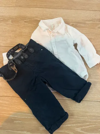 Pantalon bretelle chemise