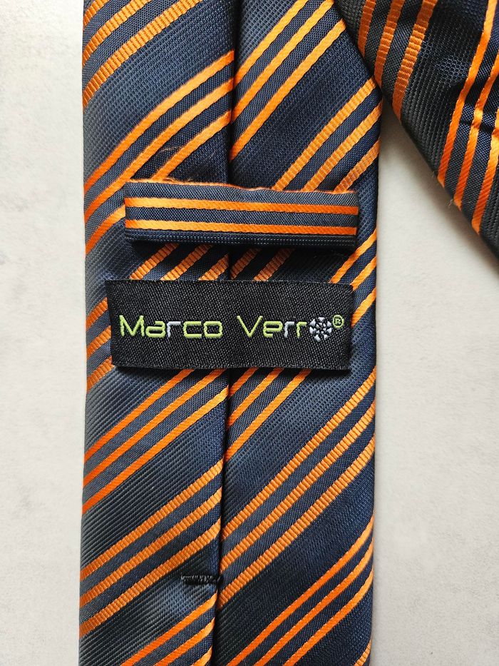 Cravate noire et orange Marco Verro - photo numéro 5