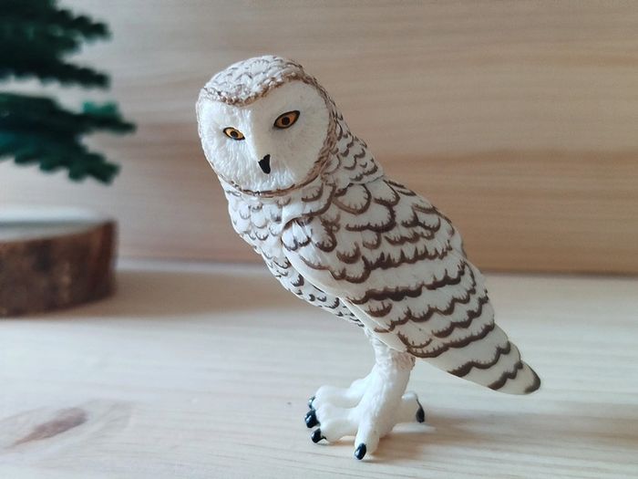 PAPO Chouette blanche Figurine animal de la forêt