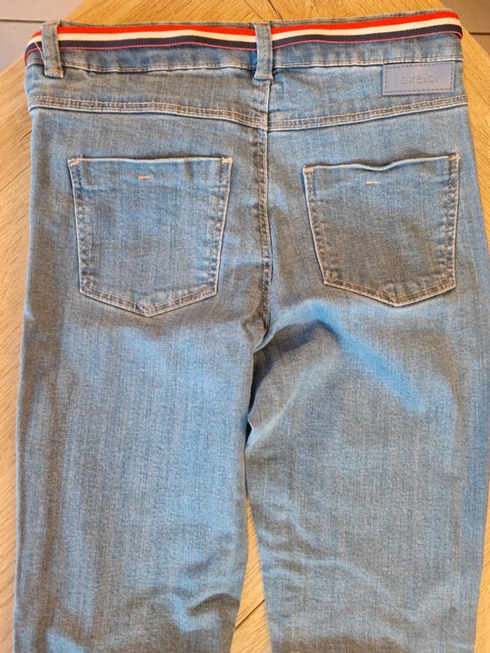 Jean skinny fille Okaidi avec ceinture taille 10 ans - photo numéro 7