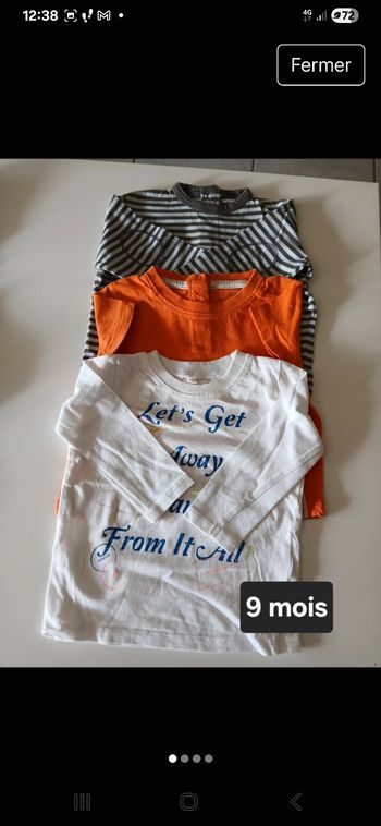 Tee-shirt garçon Taille 9 mois