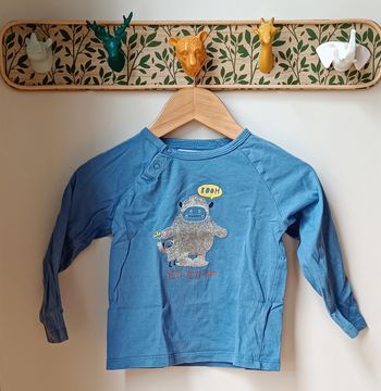 T-Shirt Manches Longues Bleu Cadet Rousselle Bébé Garçon