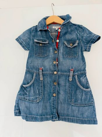 Robe en jean Zara bleu en 2-3ans