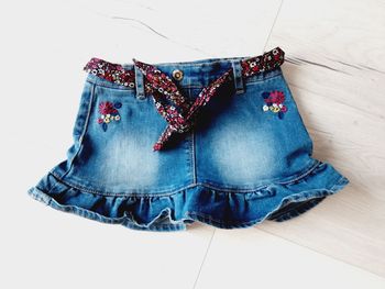 Vêtement bébé fille jupe en jean taille ajustable Gémo 18 mois Neuve