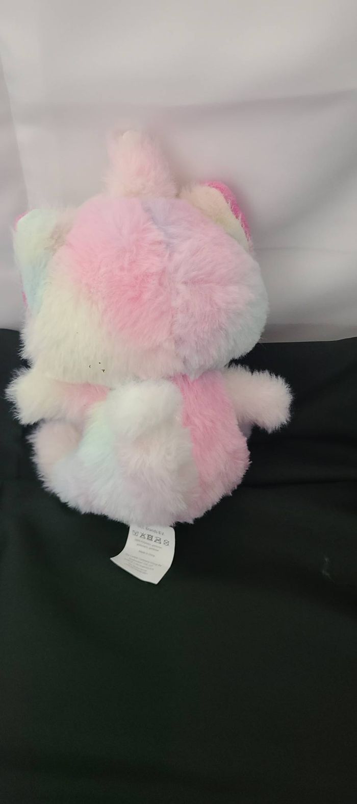 Peluche Ojo aux yeux pailletés BLANC / ROSE - photo numéro 3